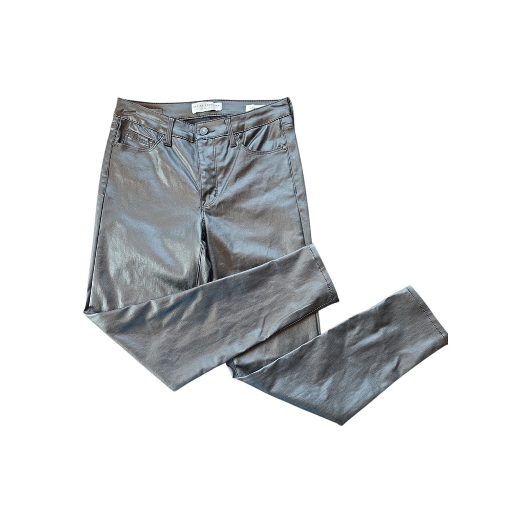 Social Standard by sanctuary faux leather jeans.‎  Size 4 ankle skinny